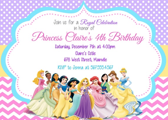 Invitation Princess Theme 5