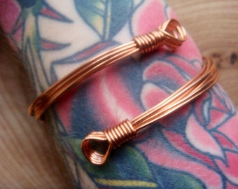 24cm Wrap around Copper Wire Bracelet / Copper Bangle / Copper Bracelet.