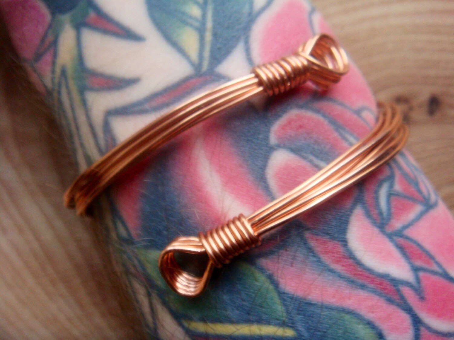 24cm Wrap around Copper Wire Bracelet / Copper Bangle / Copper