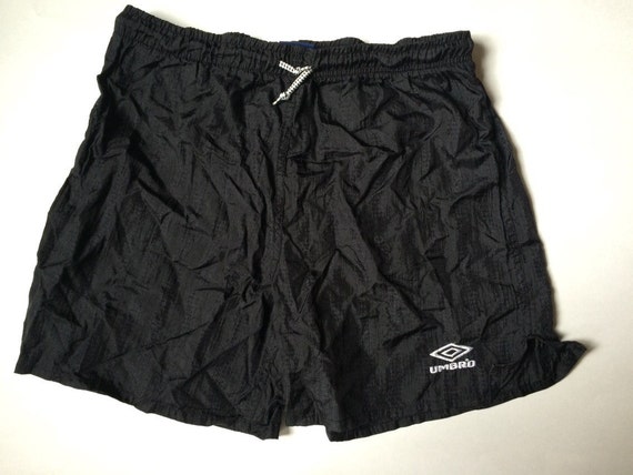 black umbro football shorts