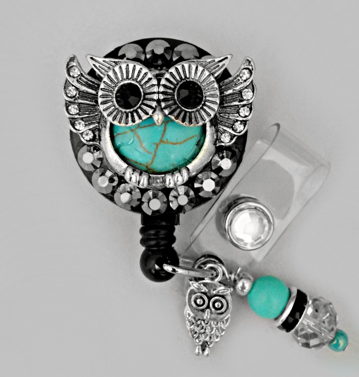 DELUXE Owl ID reel Badge Bling Badge EG01