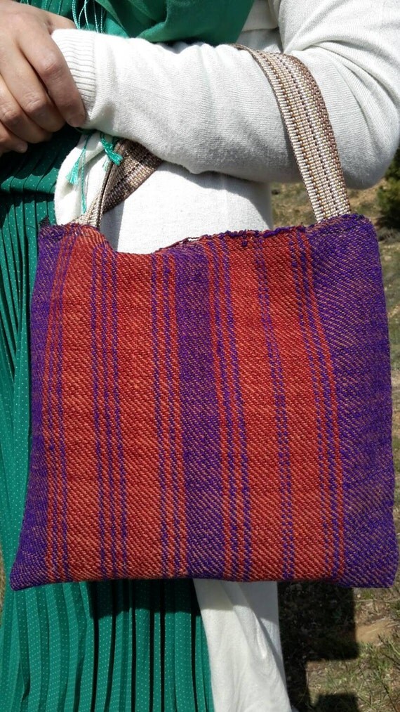 Items similar to Handmade Turkish Kilim Rug Purse, Shelter yarn, Wool