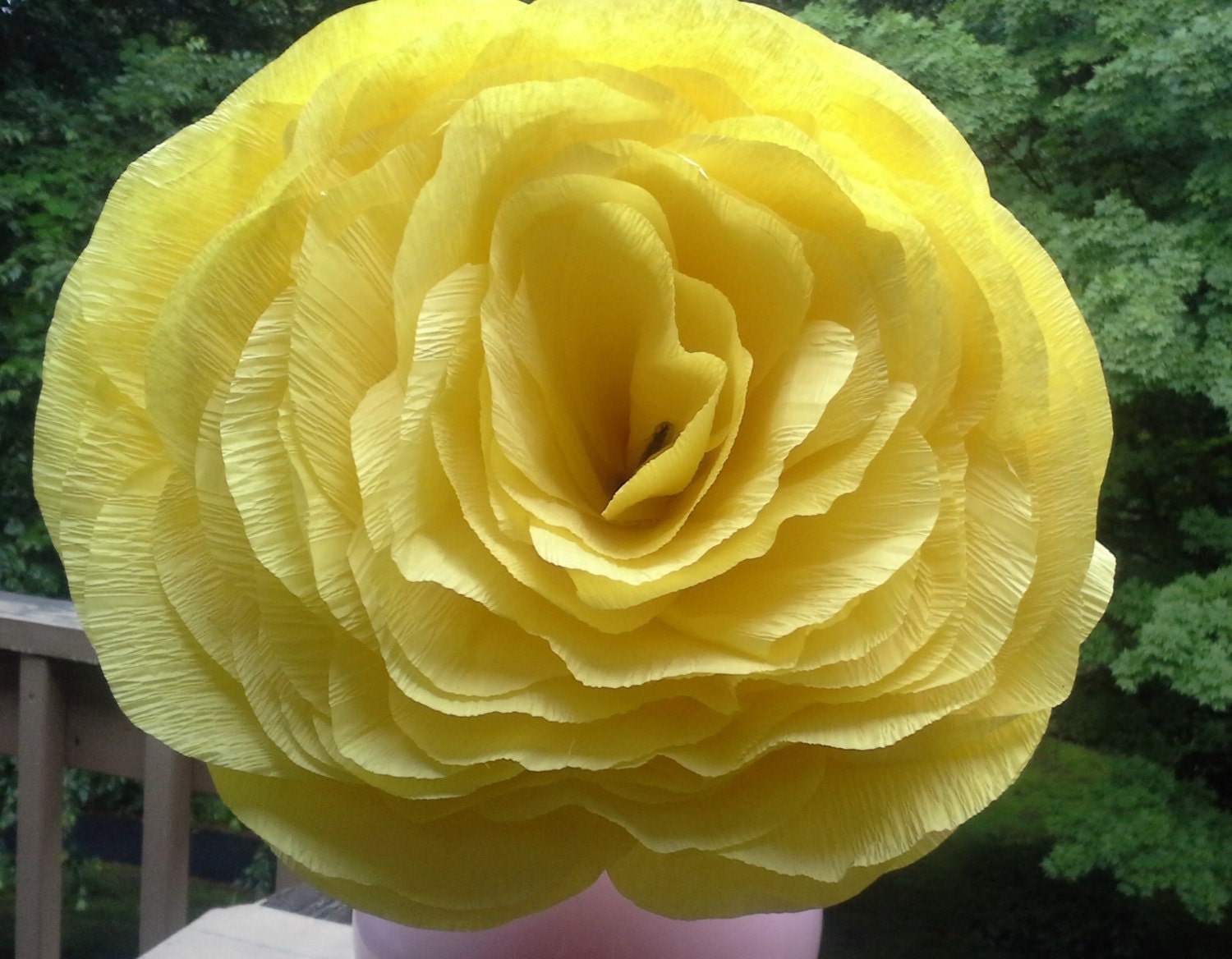 2 of Your Choice Large Crepe Paper Flowers Photo by Lalecreations