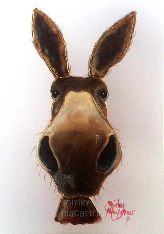 Cheeky/Cute ORIGINAL Happy Donkey Jackass by ShirleyMacArthur