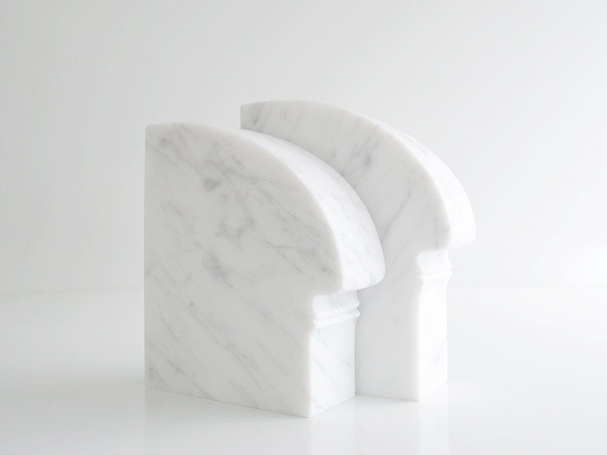 nordstrom white marble bookends