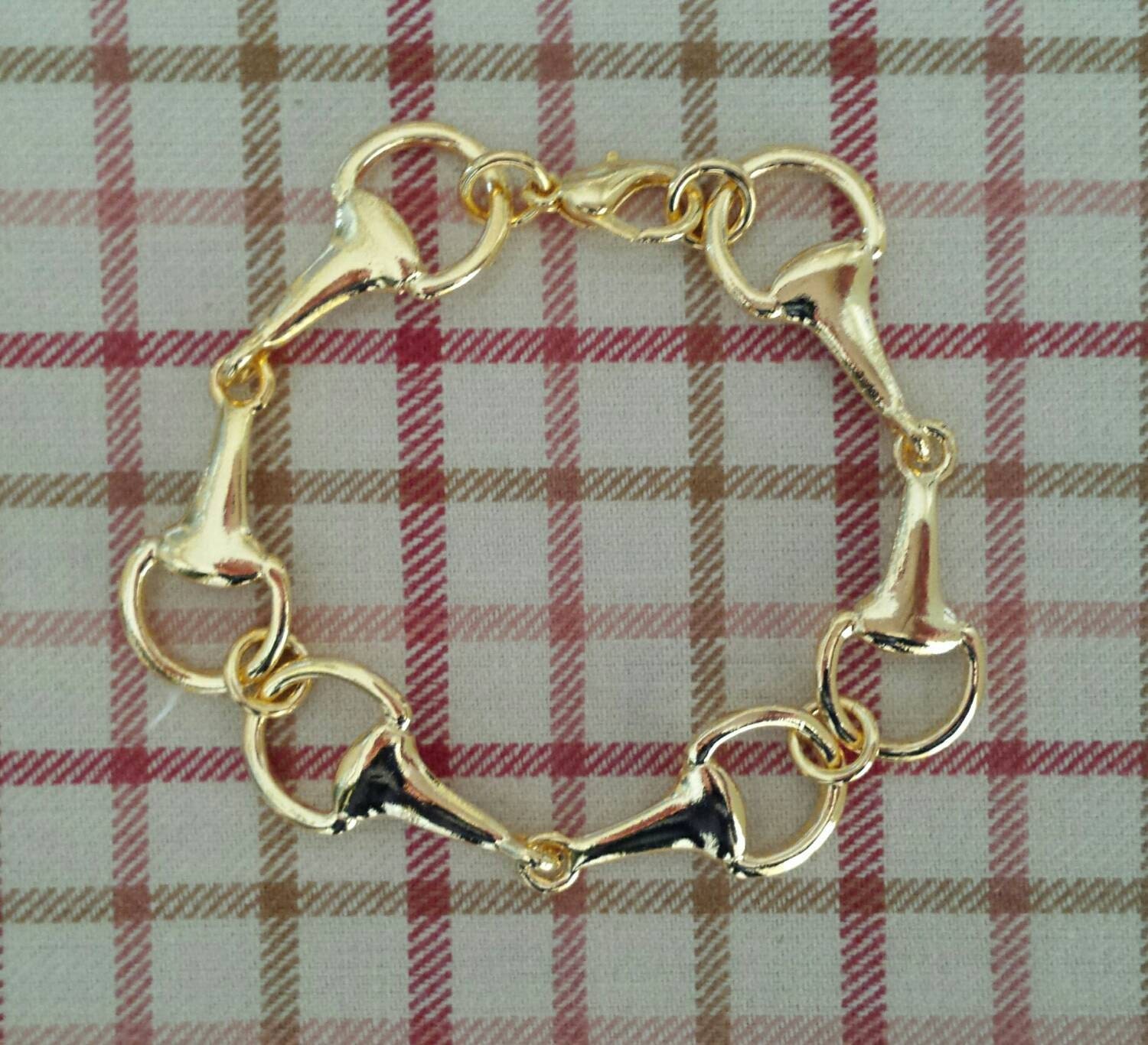 Gold Horse Bit Bracelet snaffle horse bit braceletbeautiful