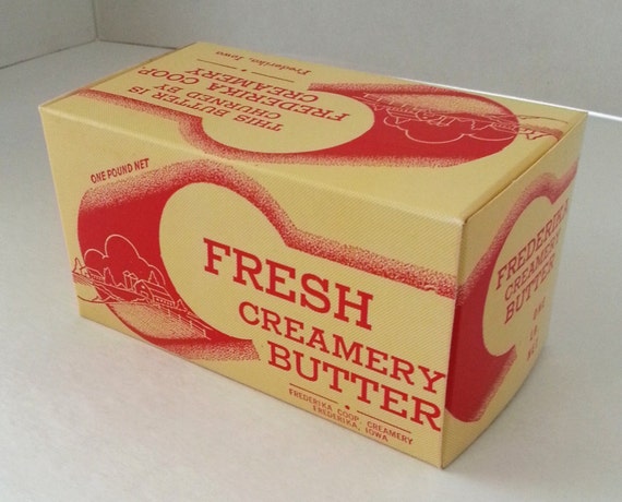 Fresh Creamery Butter Vintage Unused Carton Frederika Coop