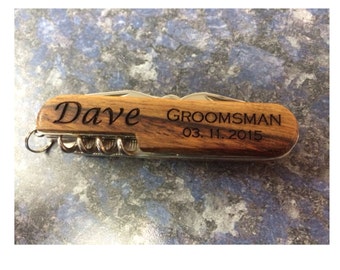 Custom Pocket Knife, Personalized Knife, Knife, Personalized Groomsman gift, Multi-tool Pocket Knife