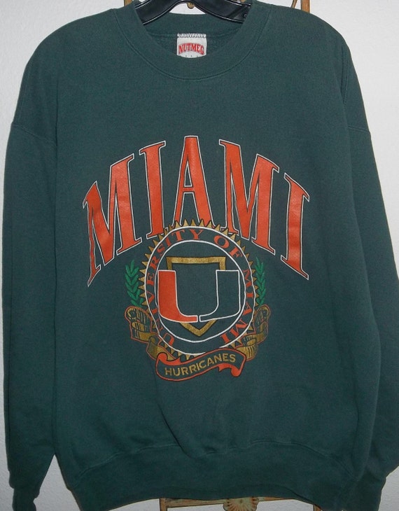 Vintage University of Miami Hurricanes Sweatshirt by TheRemains