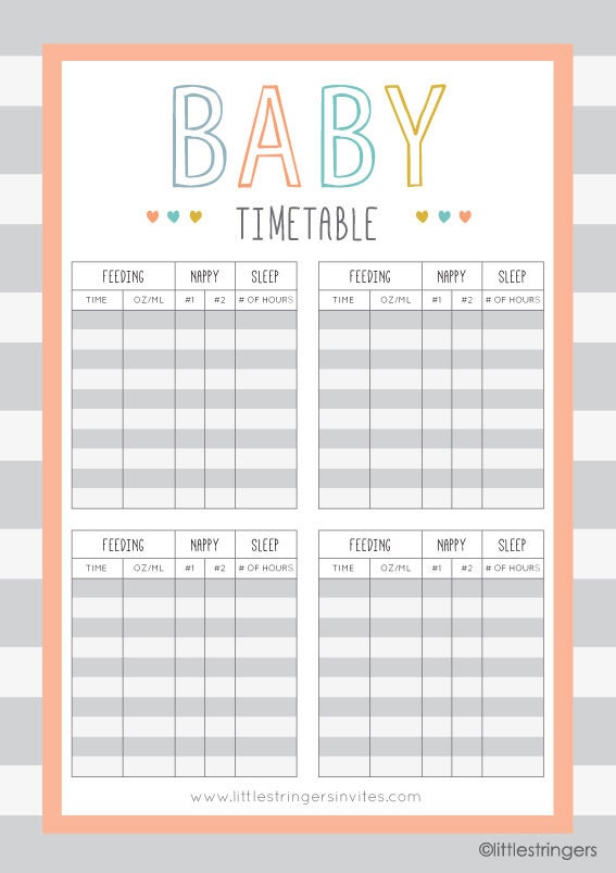 Instant Download Printable Illustrated Baby by LittleStringers