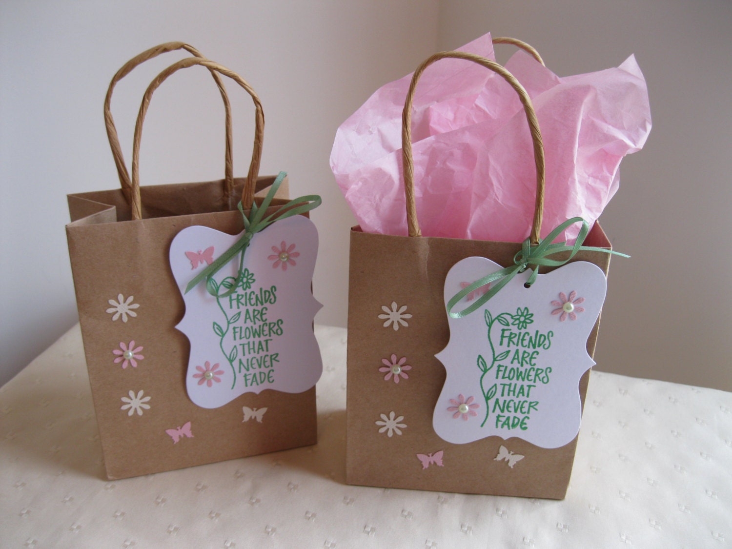 3 Small Gift Bags For Friends Thank You By Thepapercraftcloset