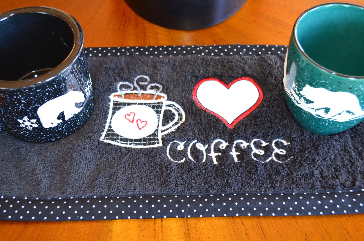 Coffee Rug Coffee Rug Coffee Mug Mat Coffee Mug Rug Black