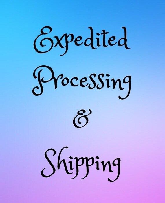 Expedited Processing and Shipping by ARVinylCreations on Etsy