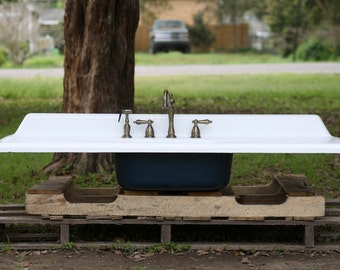 1936 Crane Farmhouse Sink Cast Iron/ Porcelain 6in by readytore