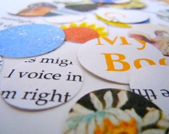 100 Piece Little Golden Book Confetti - Round Confetti - Table Decor - Vintage Children's Book - Party Decor - Baby Shower Decor