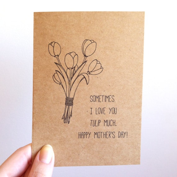 Happy Mother's Day Tulip Flower Bouquet Pun by SubstellarStudio