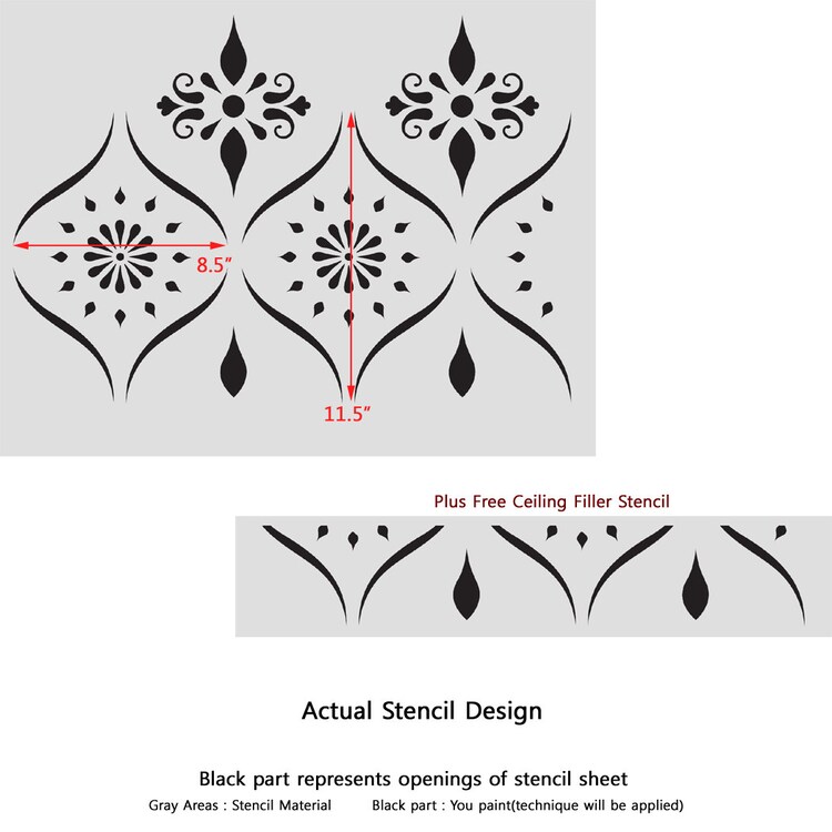 Wall Pattern Trellis Allover Stencil Bailey by JboutiqueStencils