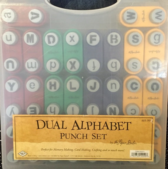 Paper Studio Dual Alphabet Punch Set in Carrying by KalicoVintage