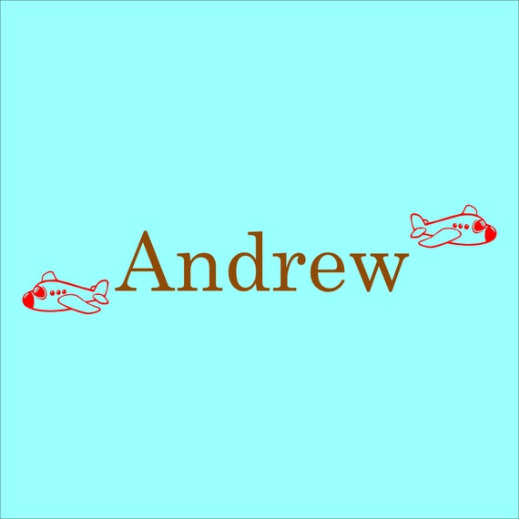 Baby Boy Wall Decal Nursery Wall Decal Plane Wall Decal