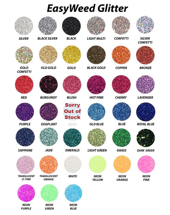 1-Sheet 12 x 20 Sheet Glitter Heat Transfer by OneSourceStore