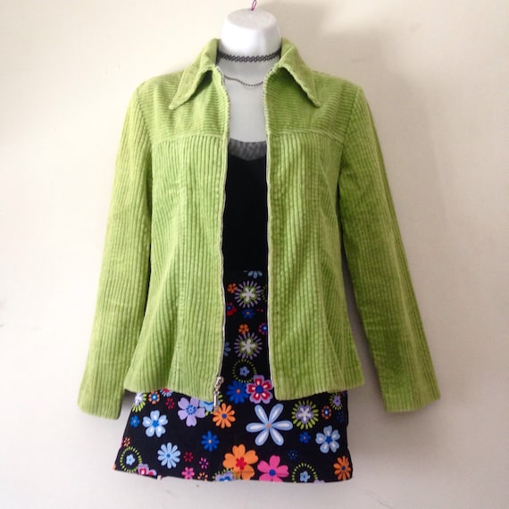 lime green zip up jacket