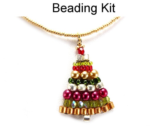 Items similar to Beading Kit Tutorial Pattern Holiday Christmas Tree