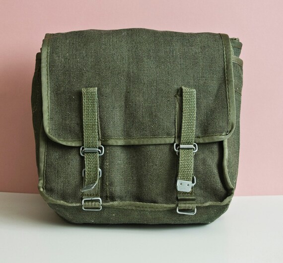 Vintage military canvas bag Army backpack Vintage by Vintaguk