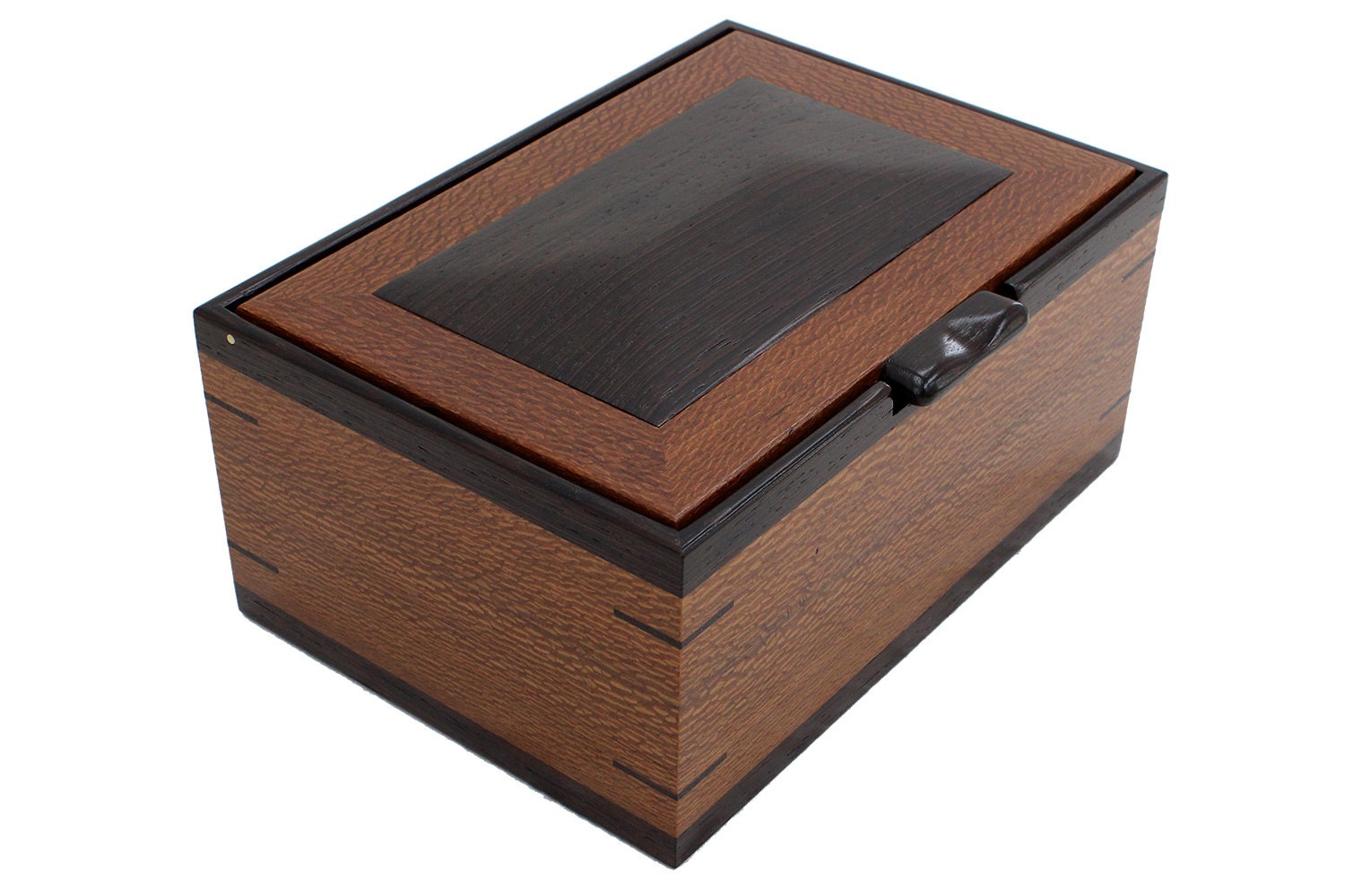 Mens Valet Watch Box Solid Wood