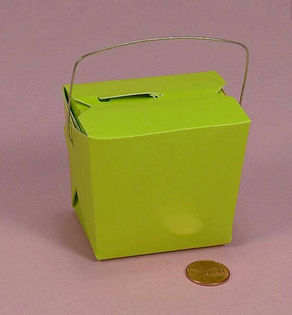 Lime green favor box birthday treat box by SunkissedCreations11