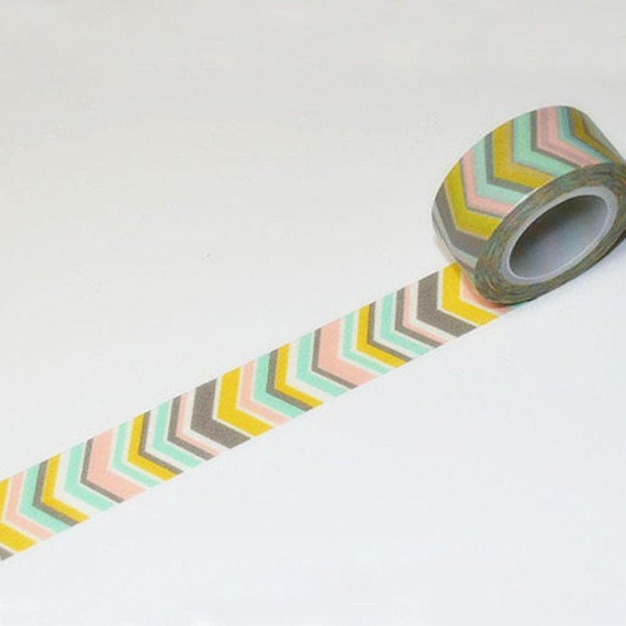 Colorful Chevron Washi Tape by PokemonGarden on Etsy