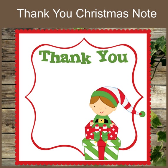 Christmas Thank You Note Printable Christmas Stationery