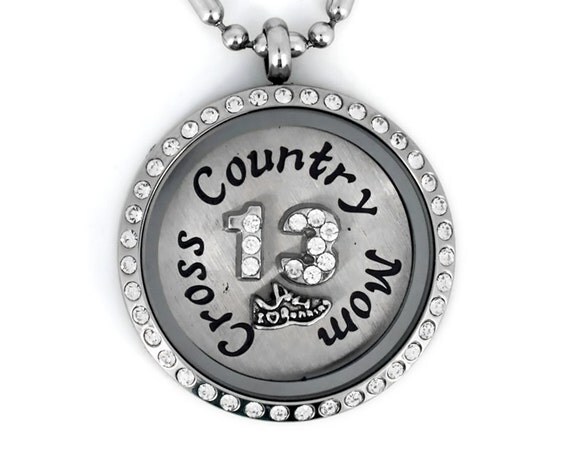 Country charm for Runner's Necklace mom. Cross cross Charm country  Silver