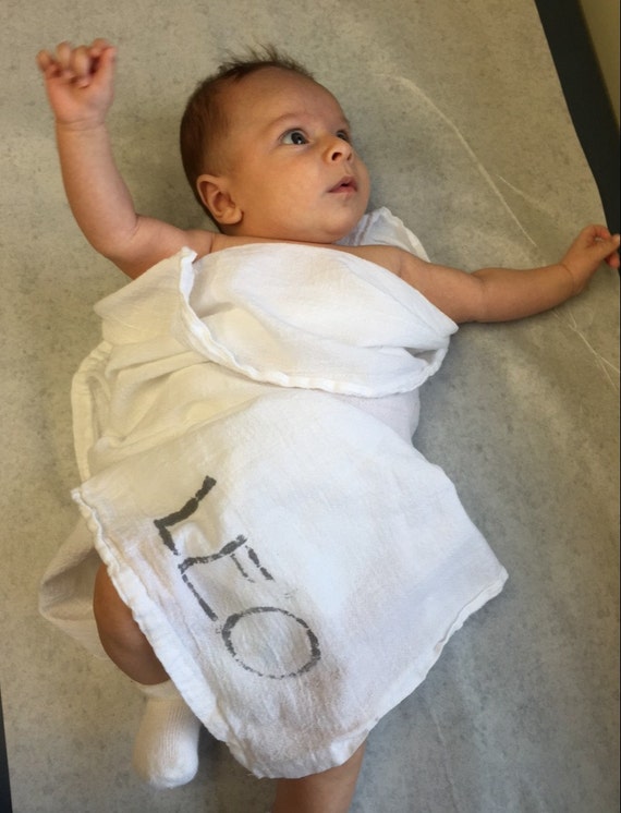 Personalized Swaddle Blanket. 100% organic cotton Baby