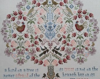 Heirloom Cross Stitch CHART ONLY :The Magpie Tree Stunning Cross Stitch By Maggie Gee Needlework