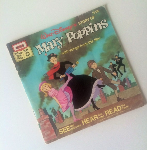 1977 Vintage Read Along Book Mary Poppins by LovelyLittleFawn