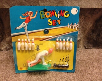 vintage toy bowling set