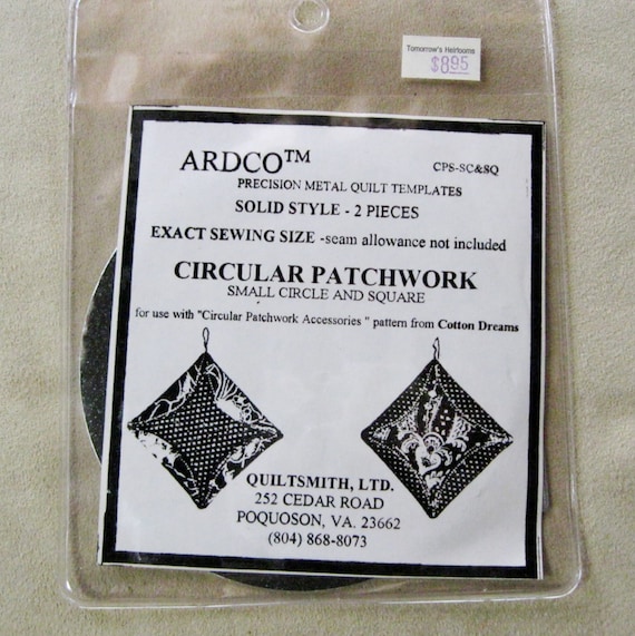 Ardco Metal Circular Patchwork Quilting Template Pattern Small