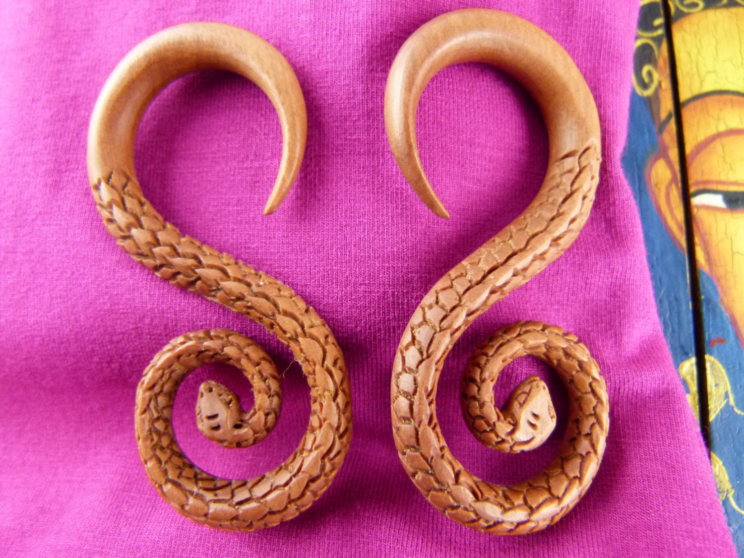 Serpent Plug 2g Earrings 2 Gauge Snake Stretching Plug