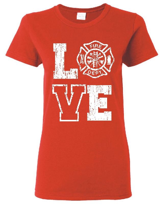 women firefighter tshirts