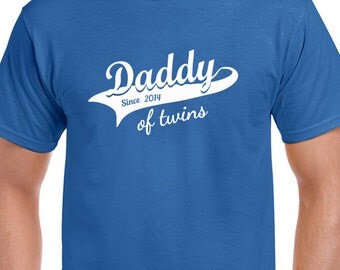 Dad of twins tshirt | Etsy