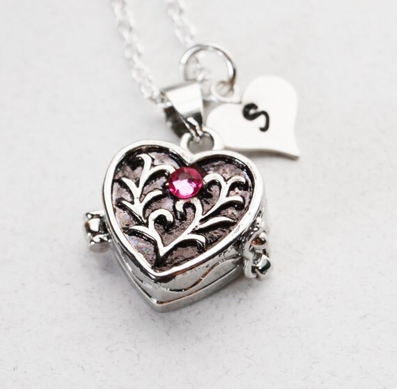 Little Girl Locket BIRTHSTONE LOCKET Locket for by SugarPlumGems