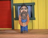 Hill Billy wood carving hand carved by MADellinger Wood Carving for the Everyday People" series BH # 43 Hill Billy wood carving hand carved by MADellinger Wood Carving for the Everyday People" series BH # 43