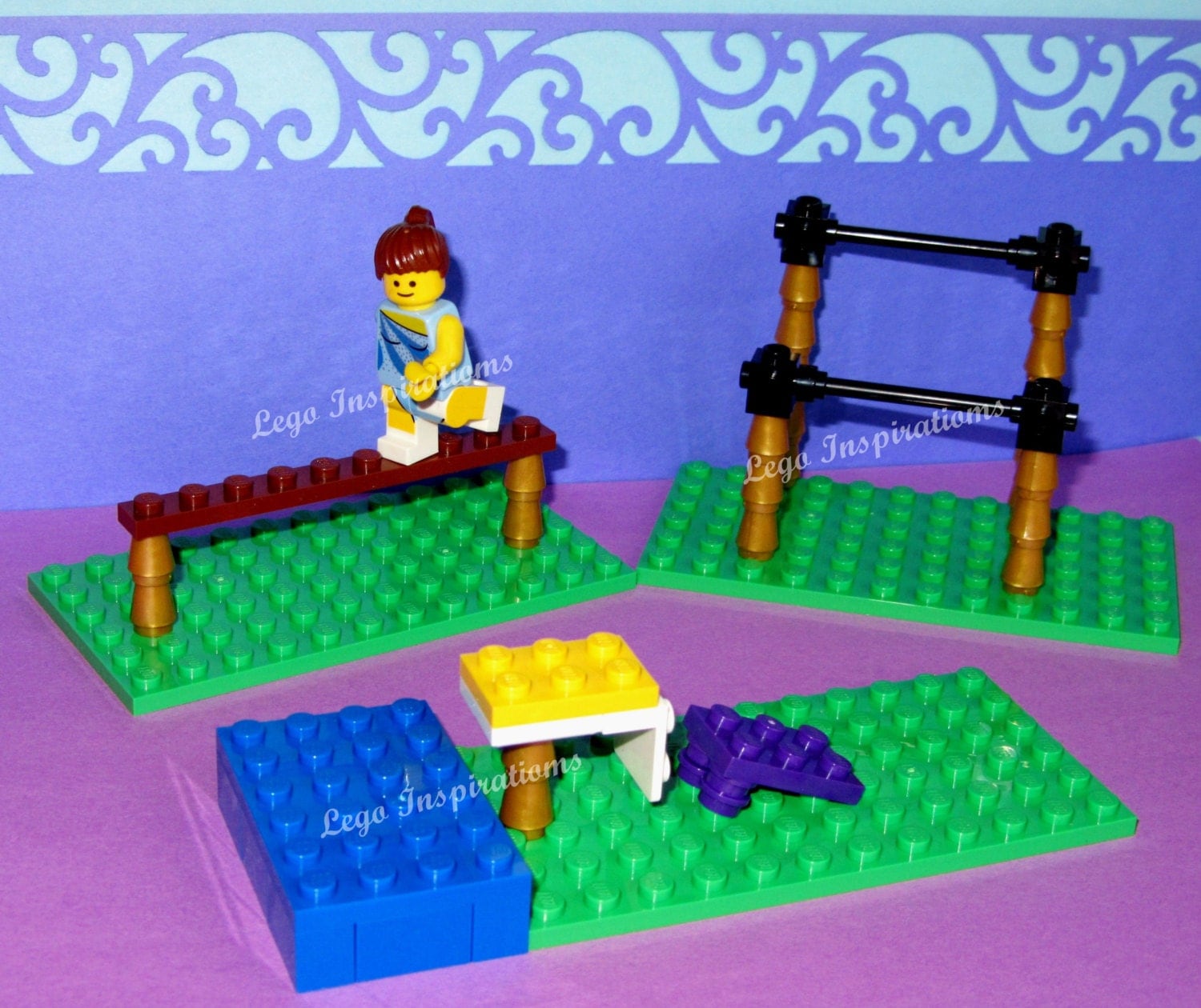 Lego Custom Gymnastic Set Uneven Parallel Bars Balance