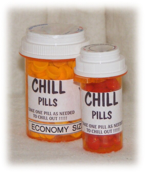 FUNNY CHILL PILLS . . . Gag Gift candy pills