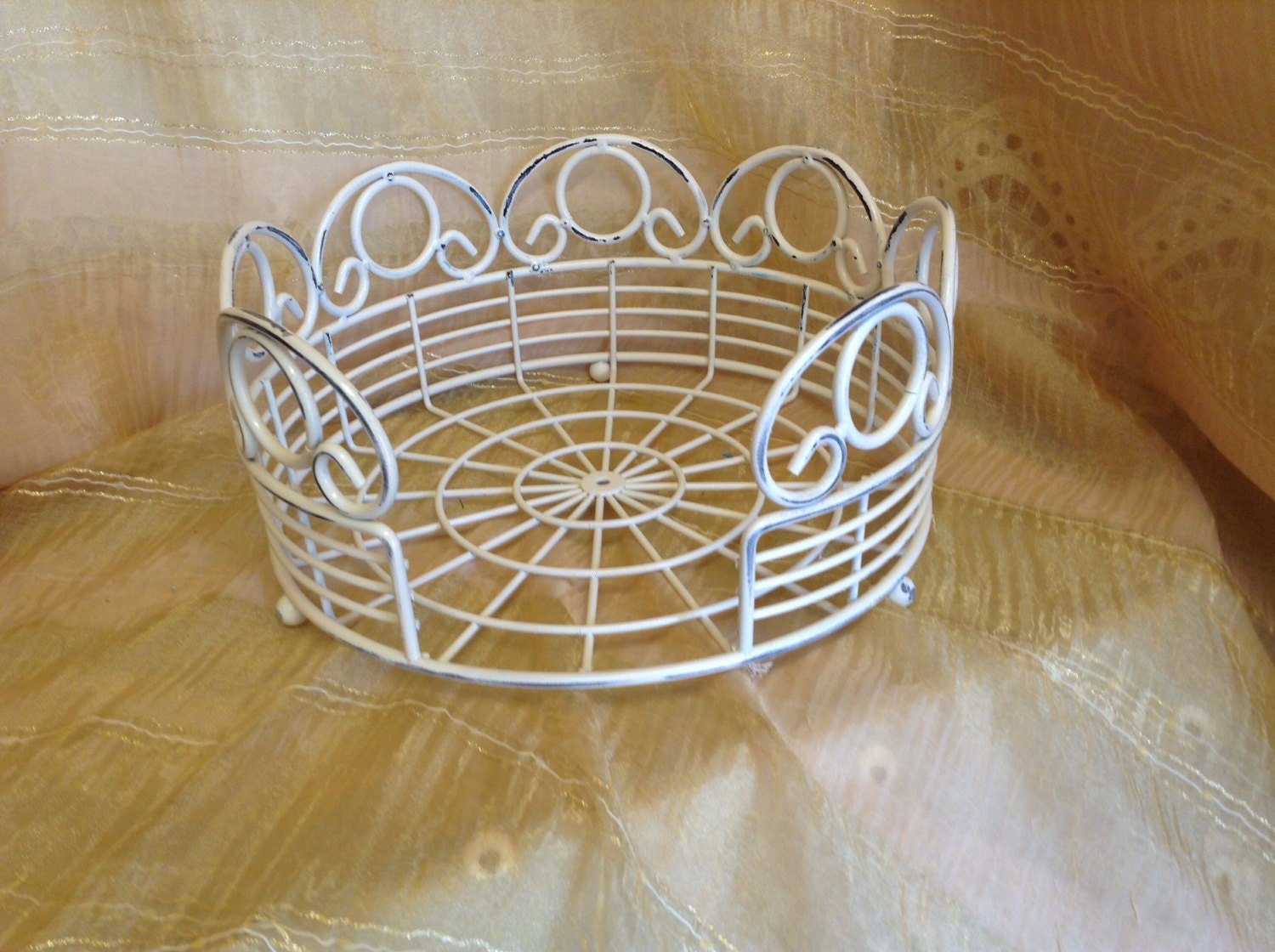 541 Plate Holder Wedding Dinner Party Ornate Metal by ASHABBYCAT