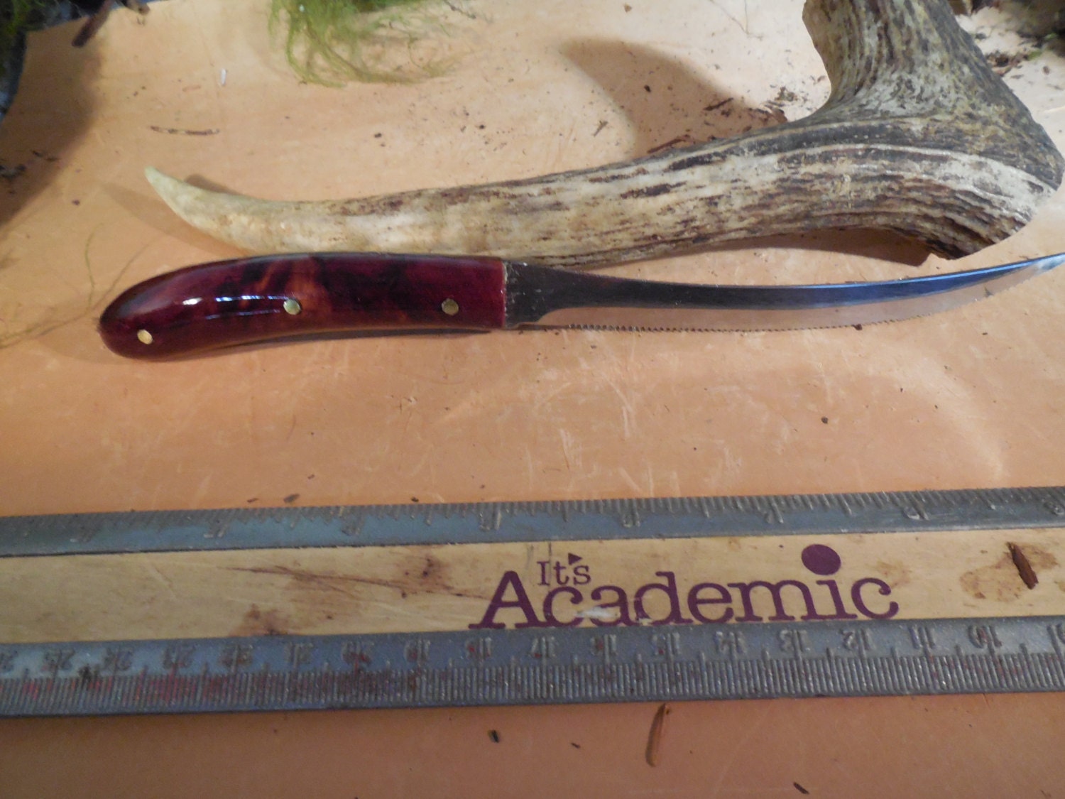 Tomato Knife Red Cedar wood handles by EricsCustomKnives on Etsy