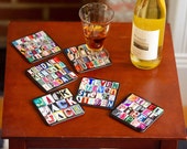 Personalized Coasters featuring any name in letters from actual signs