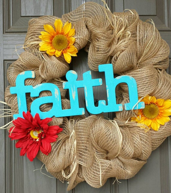 Faith wreath by WreathAddict on Etsy