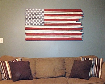 Wooden American Flag Wall Art wood american flag | etsy Wooden American Flag Wall Art wood american flag | etsy