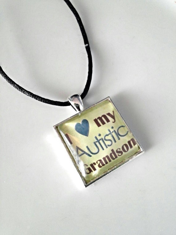Autism awareness necklace autism jewelry I love my by GenevasSky